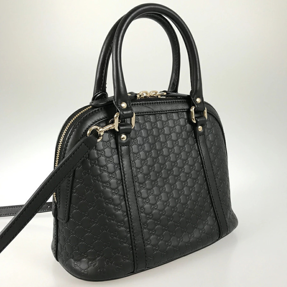 Gucci black Bag Dome ssima leather Black